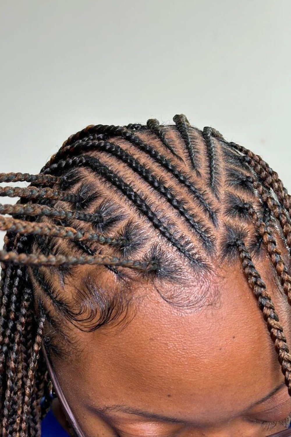 Detailed cornrow patterns for a modern look