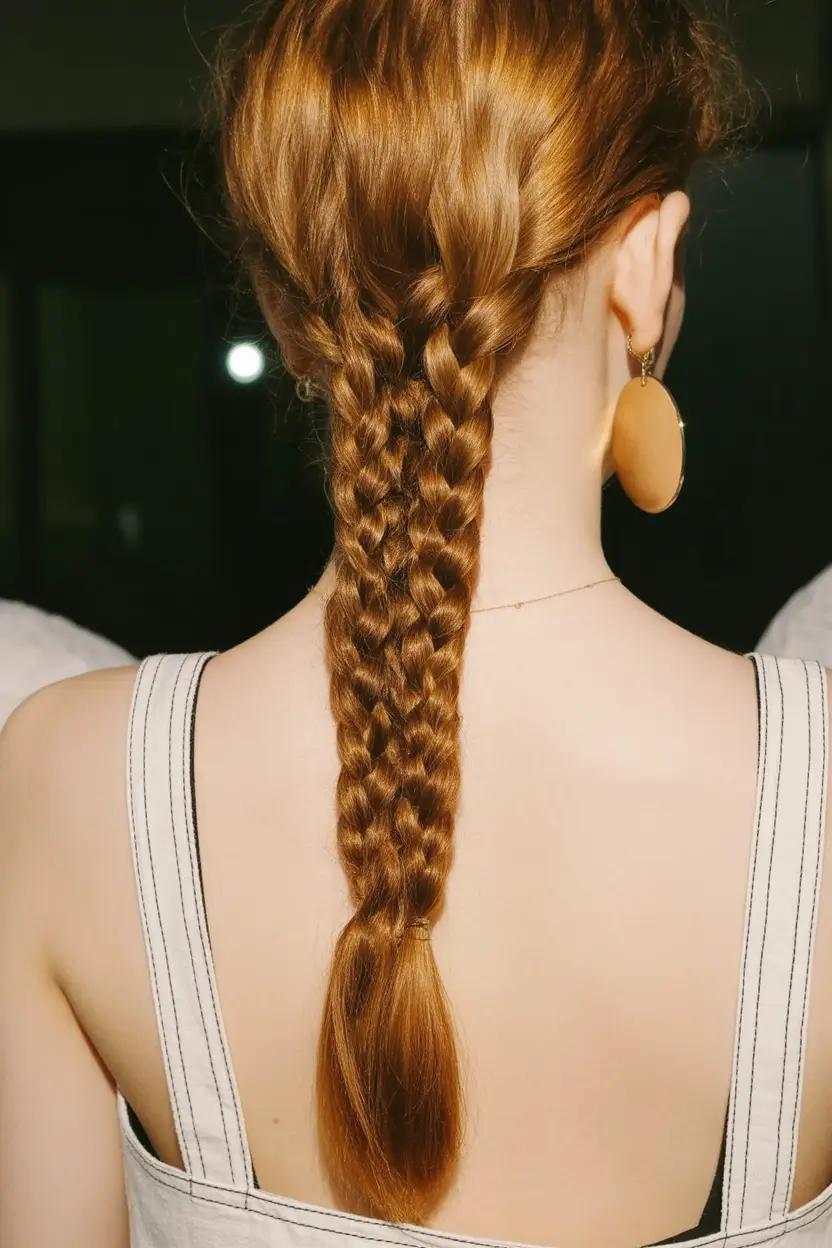 Simple three-strand braid with sleek finish