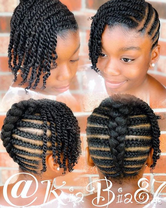Intricate twists with undercut for style