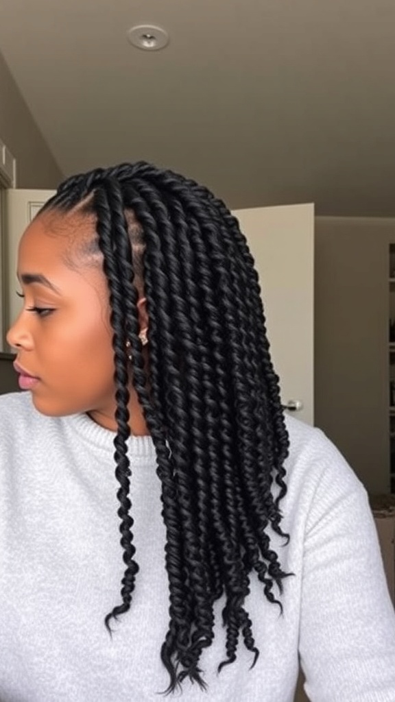 Elegant rope twists with defined texture