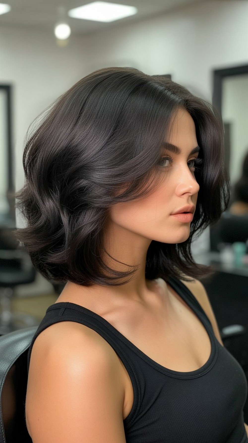 Voluminous layered lob with waves