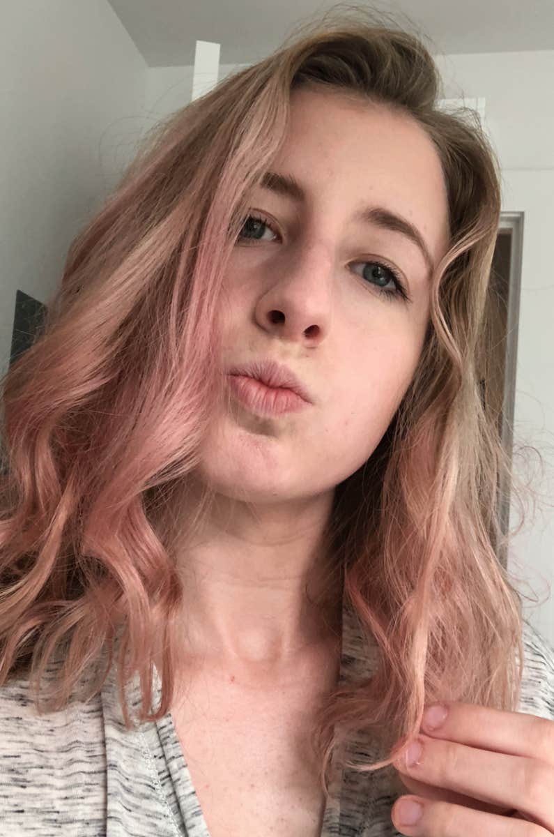 Casual rose gold tousle with natural texture