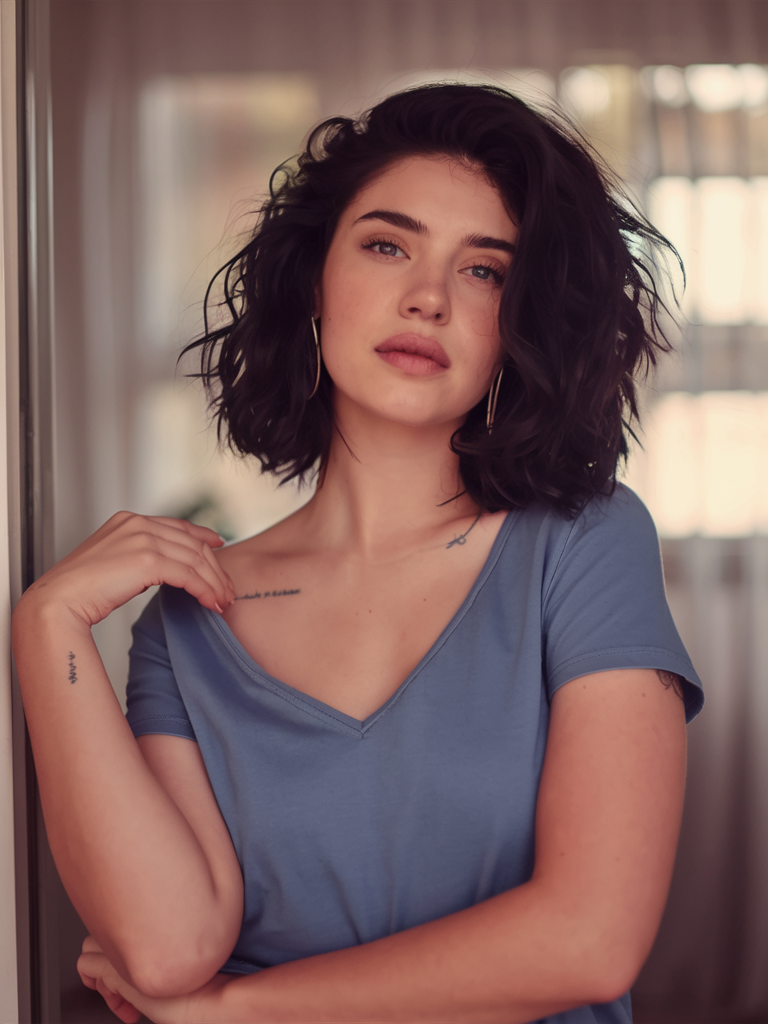 Tousled bob, textured and relaxed