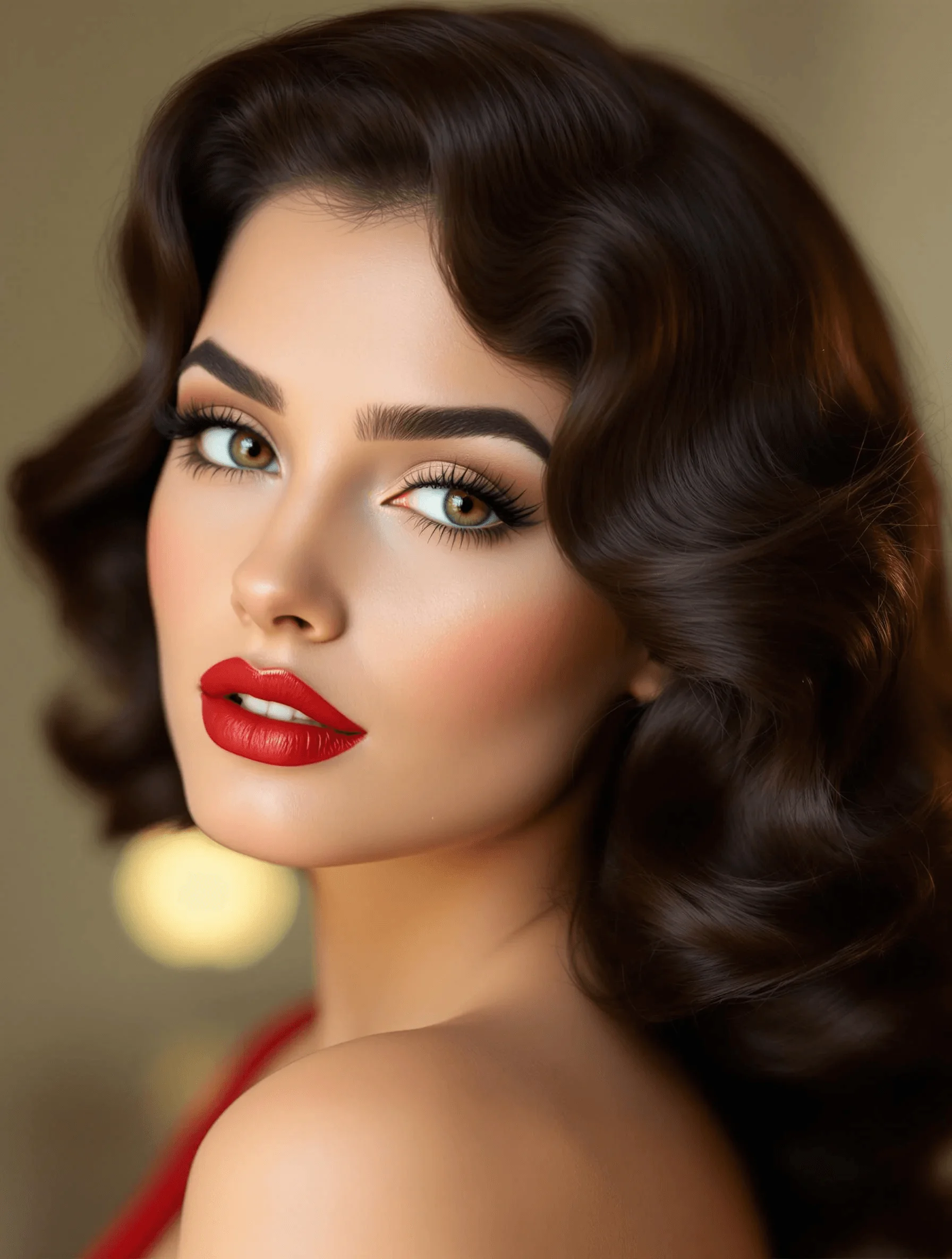 Hollywood waves, sleek and glamorous