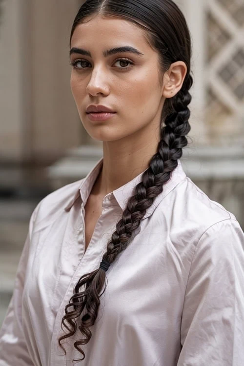 Sleek braid, elegant and refined