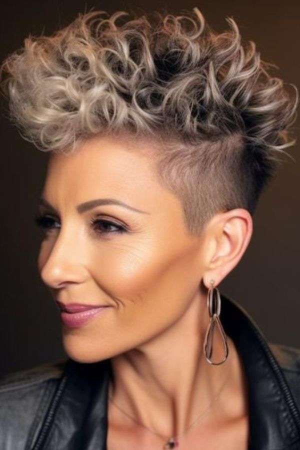 Curly mohawk, bold and daring