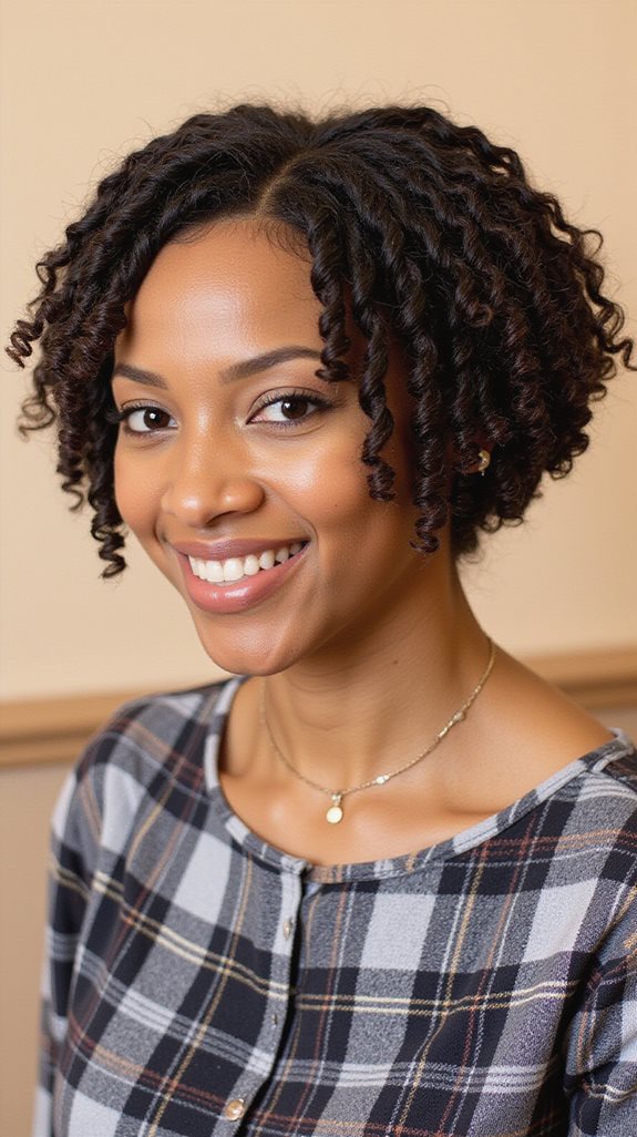 Twist-out bob, defined and elegant