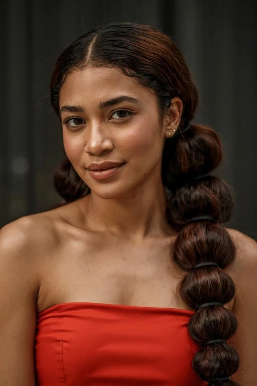 Elegant bubble braid, playful and sophisticated