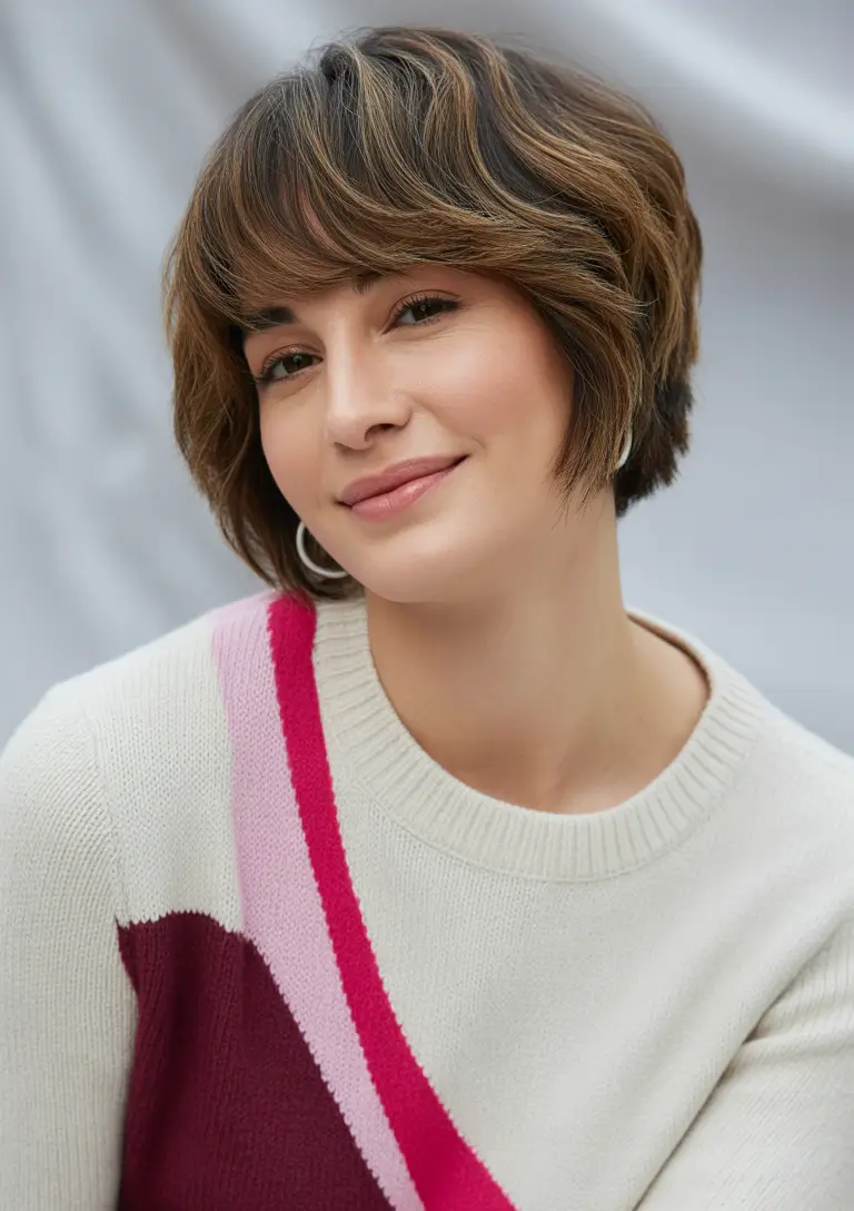 Chic tousled bob with natural texture