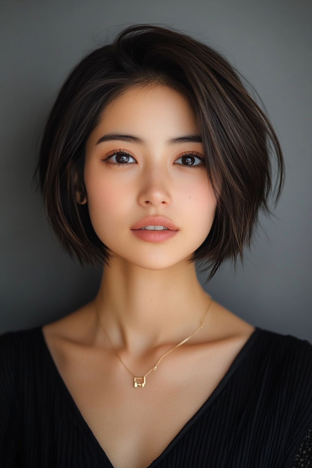 Modern layered bob with texture