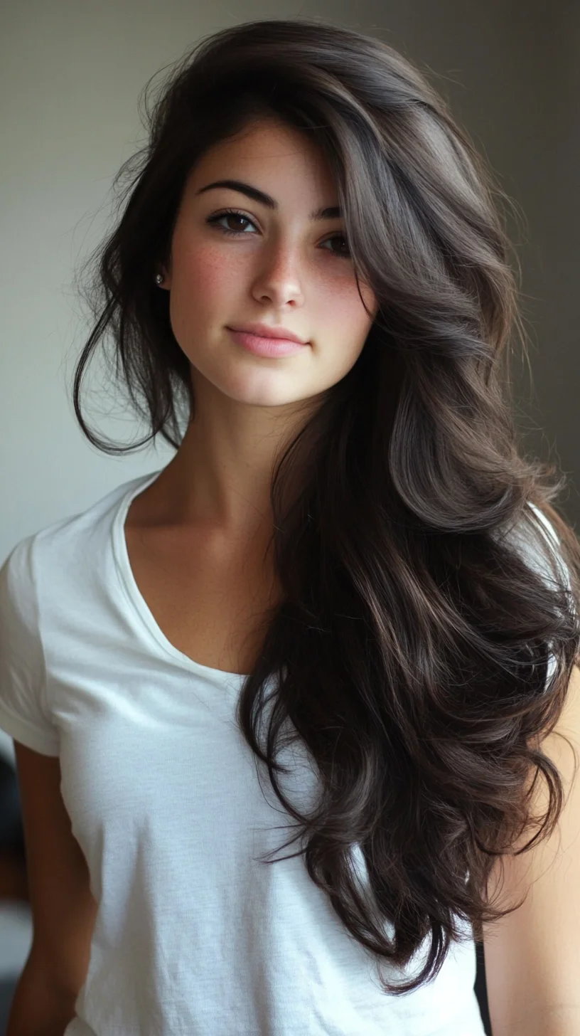 Voluminous side part with tousled texture and movement