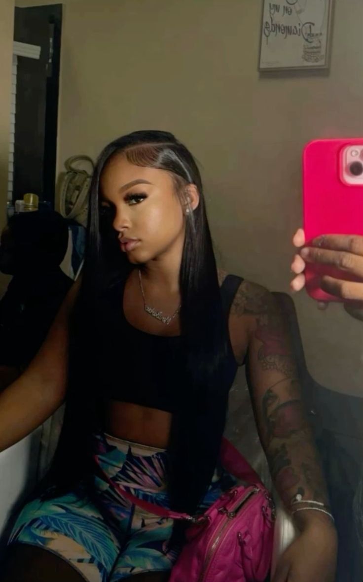 Sleek side part with edgy finish