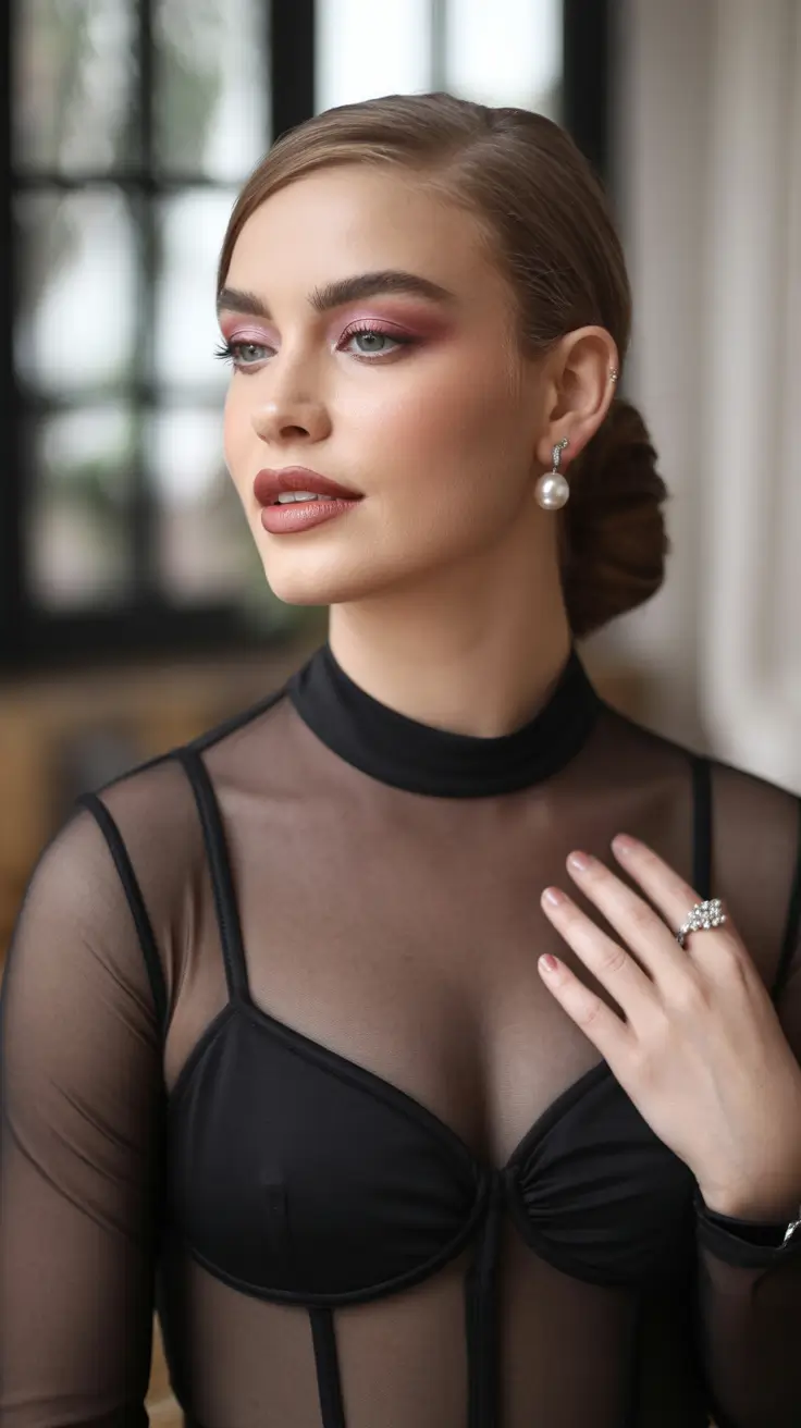 Elegant low bun with sleek sides