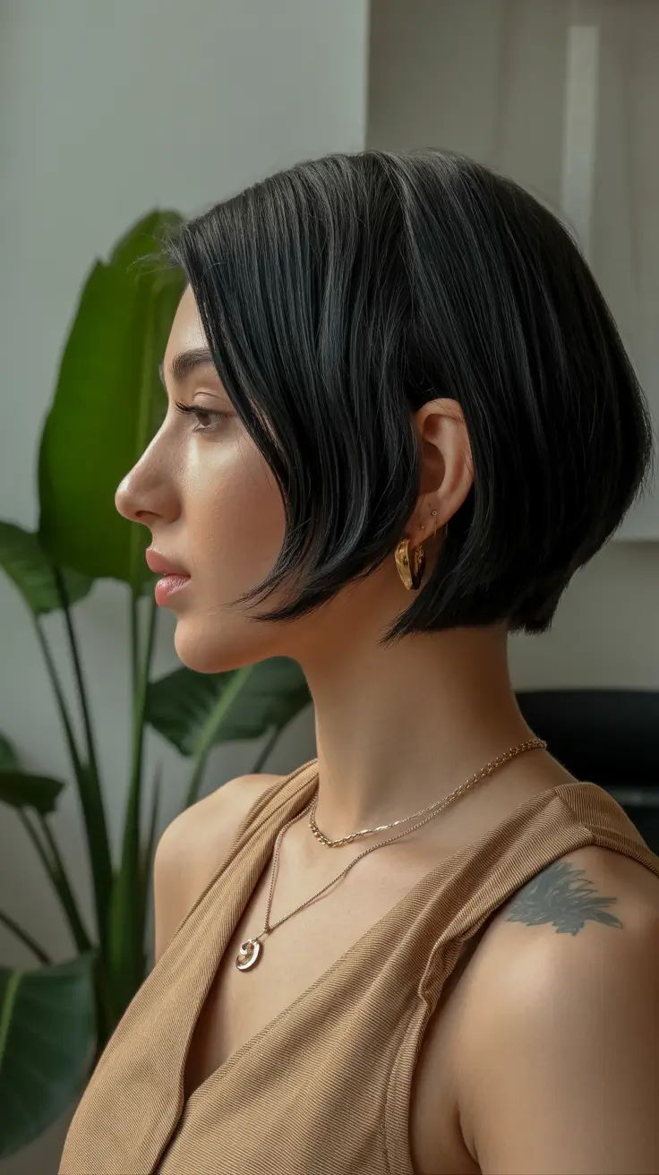 Soft wavy bob haircut with natural movement