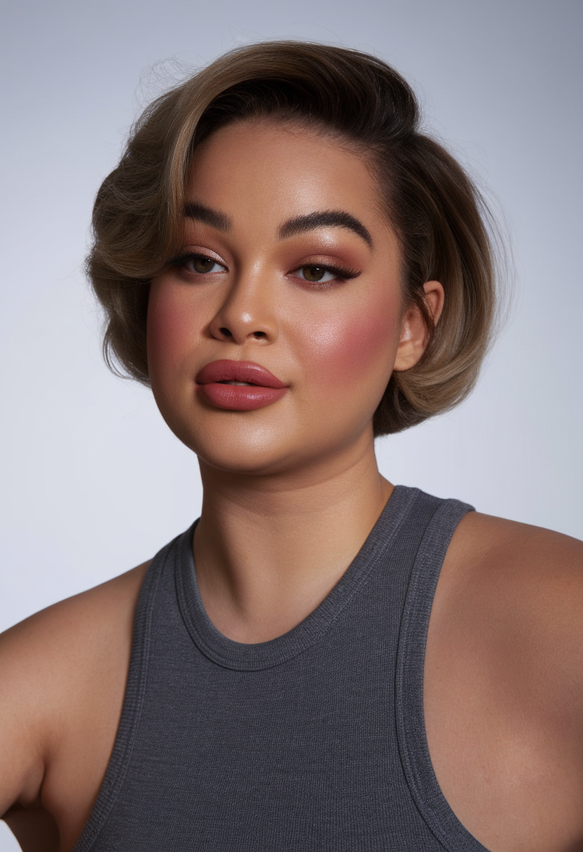 Polished bob with a classic twist, sleek and modern, trending haircut