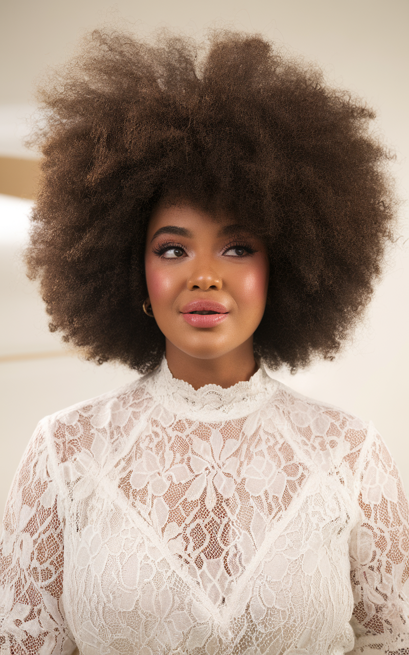 Natural texture with iconic volume, bold and beautiful, spring hairstyle