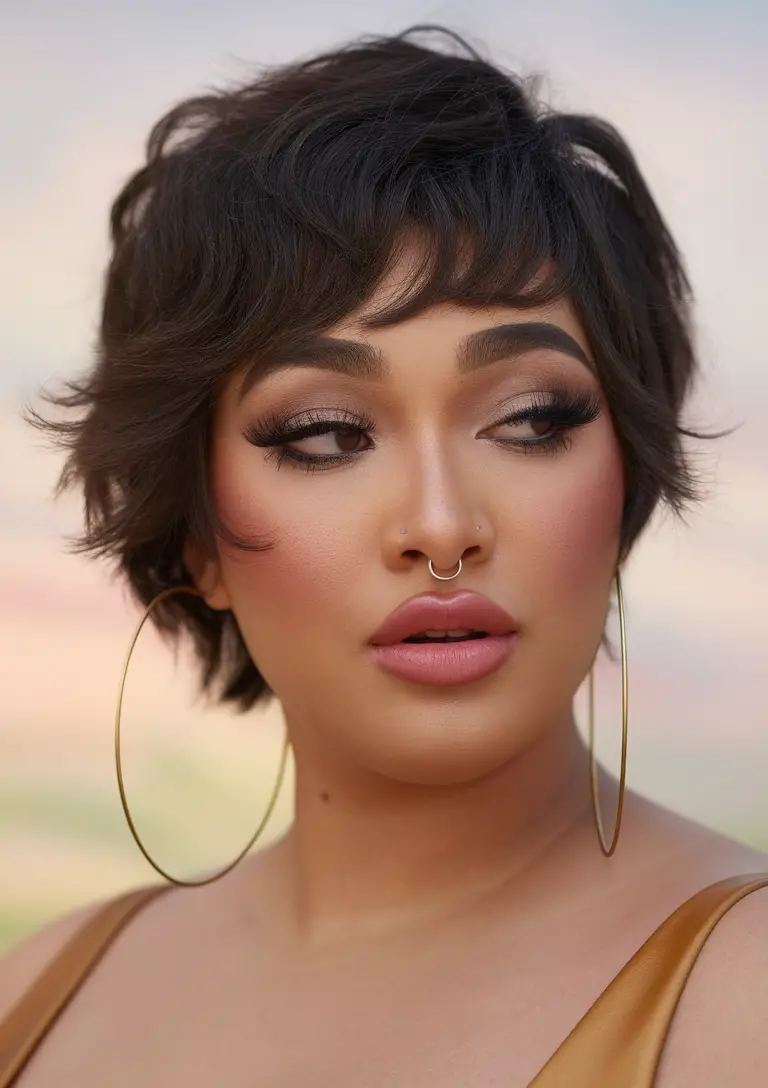 Short pixie with textured layers, stylish and modern, trending haircut