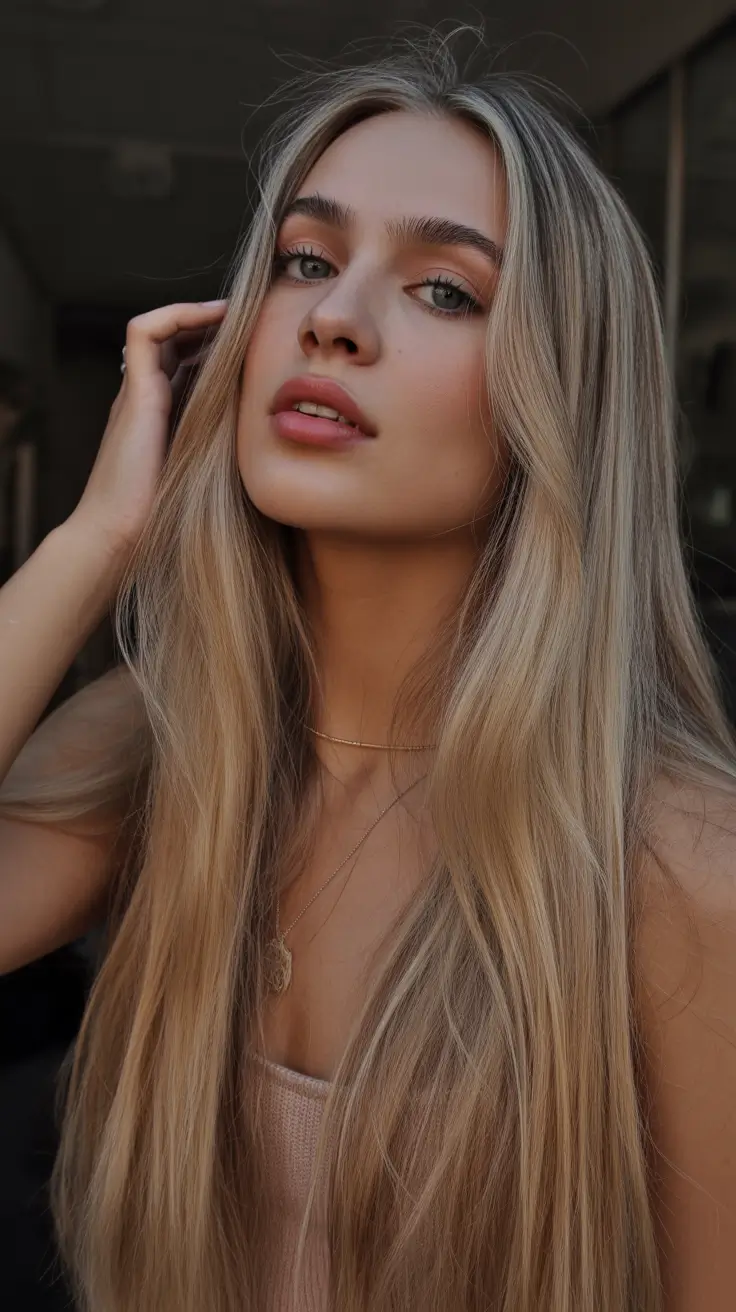 Beachy waves with sun-kissed highlights, long hair trends, spring hair inspiration