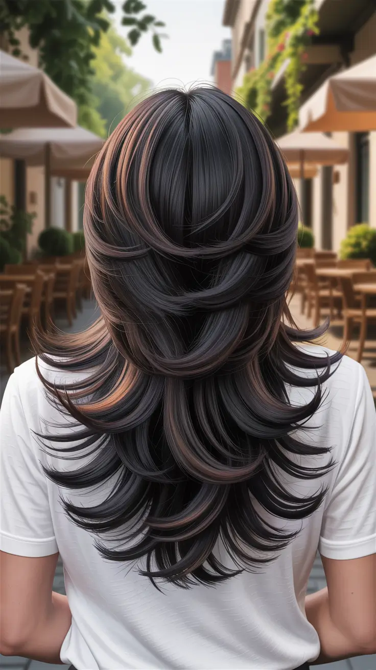 Layered waves with volume, dramatic and bold, spring hair inspiration