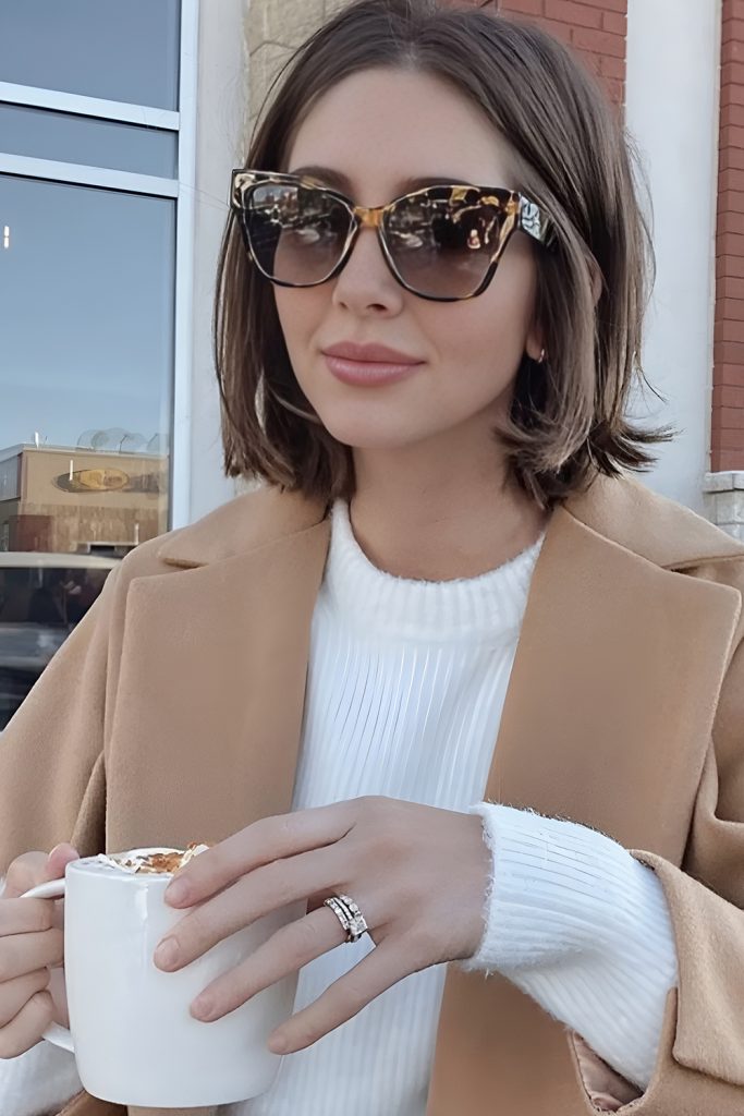 Textured bob with effortless waves, relaxed spring hairstyle