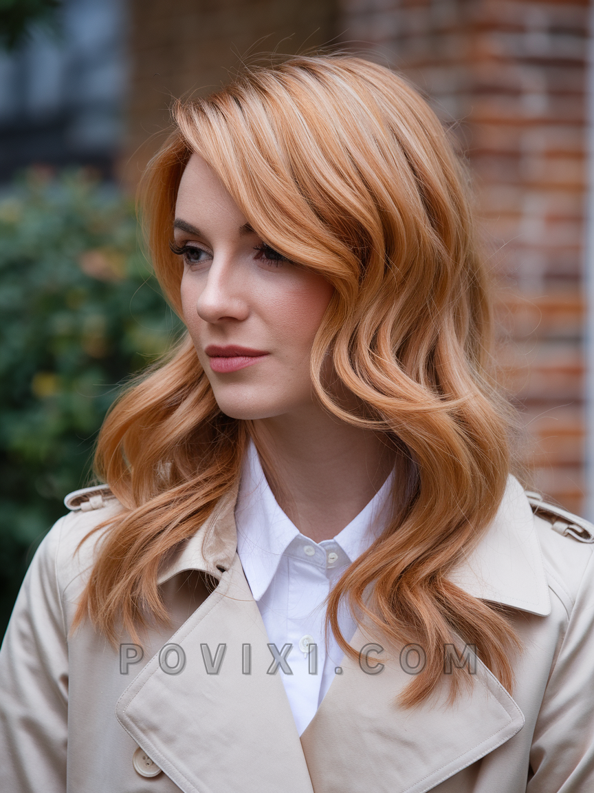 Polished copper curls with soft texture