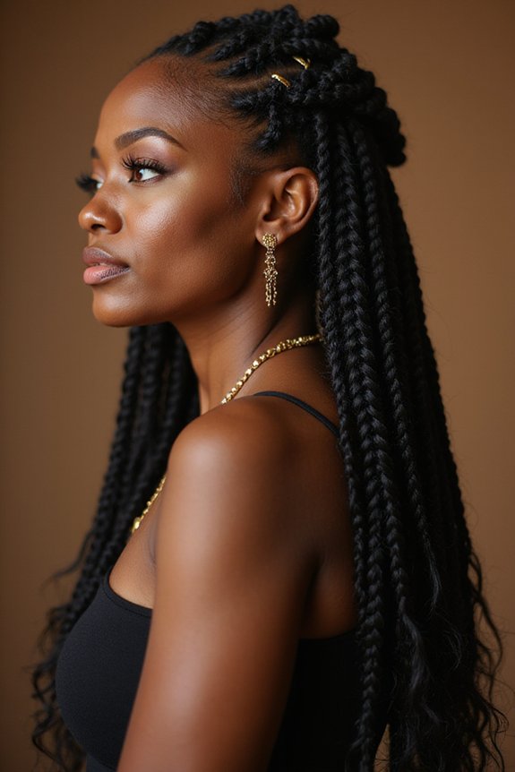 Classic black twists with gold accents