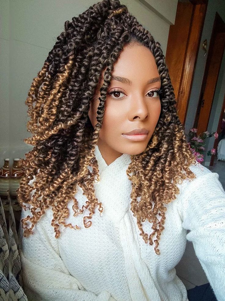 Springy curly twist braids