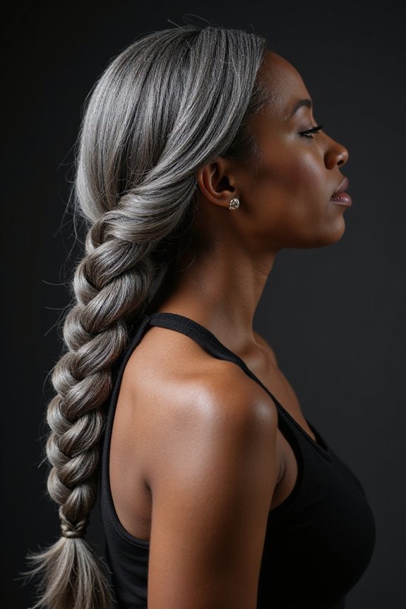 Silver braided elegance with sleek finish