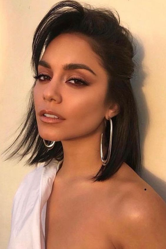 Sun-kissed glow, soft brown makeup