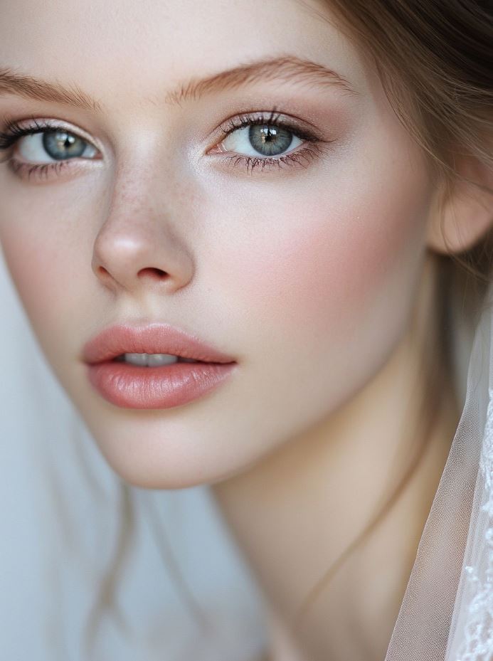 Soft pastel makeup, romantic mood
