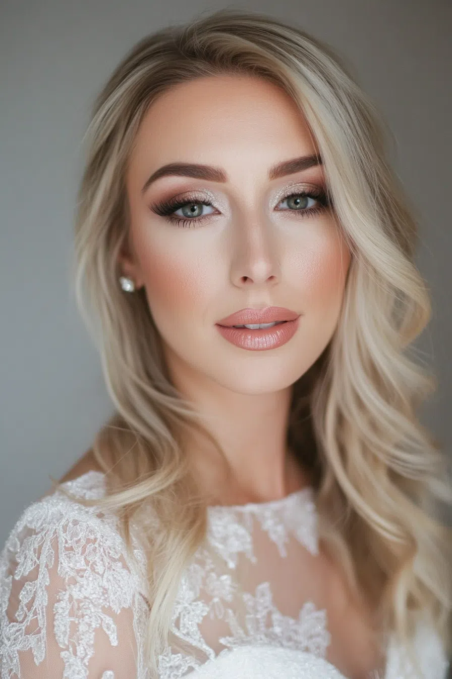 Timeless glam with defined eyes and nude lips