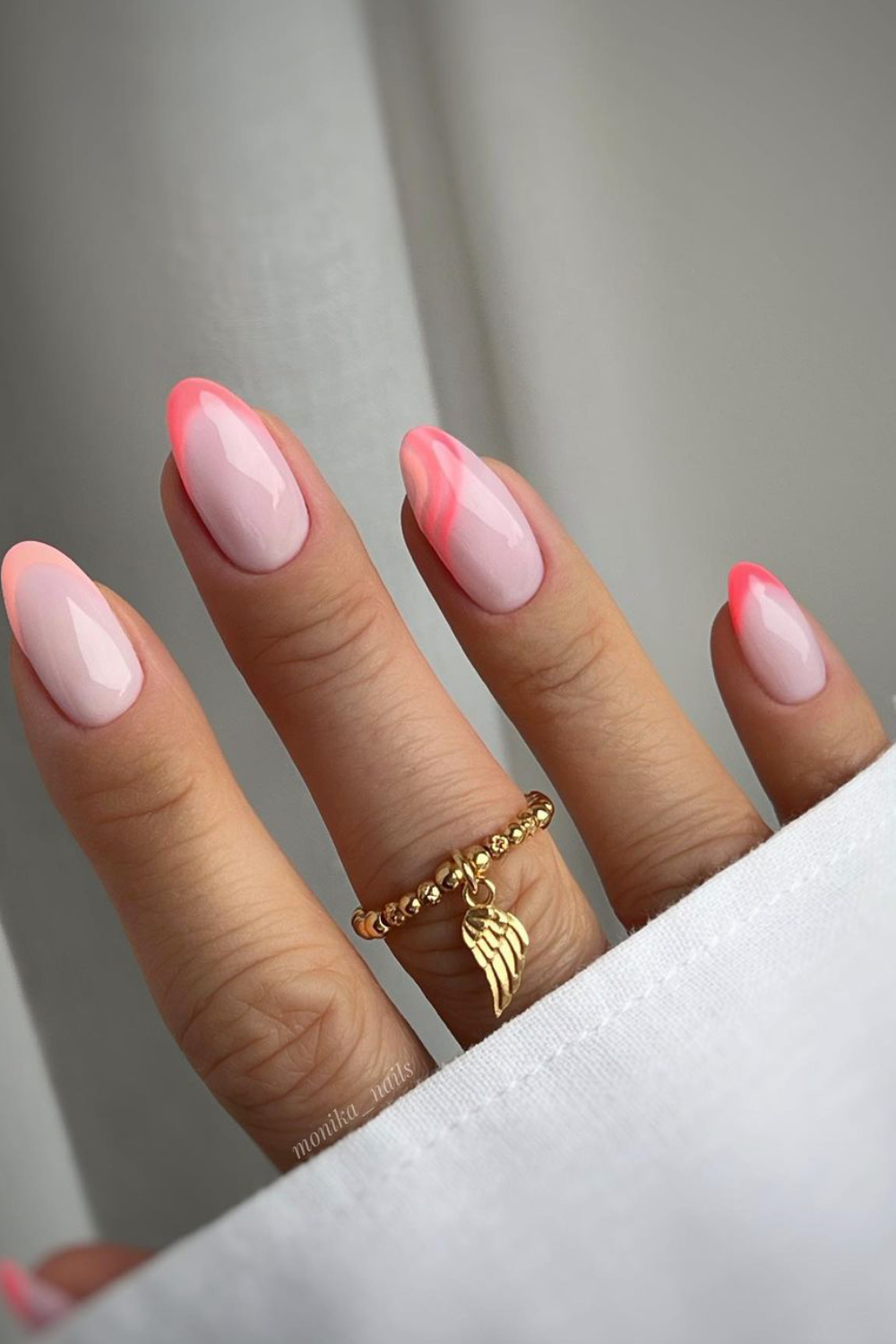 Pink ombre oval nails, Pinterest nail art, gradient style