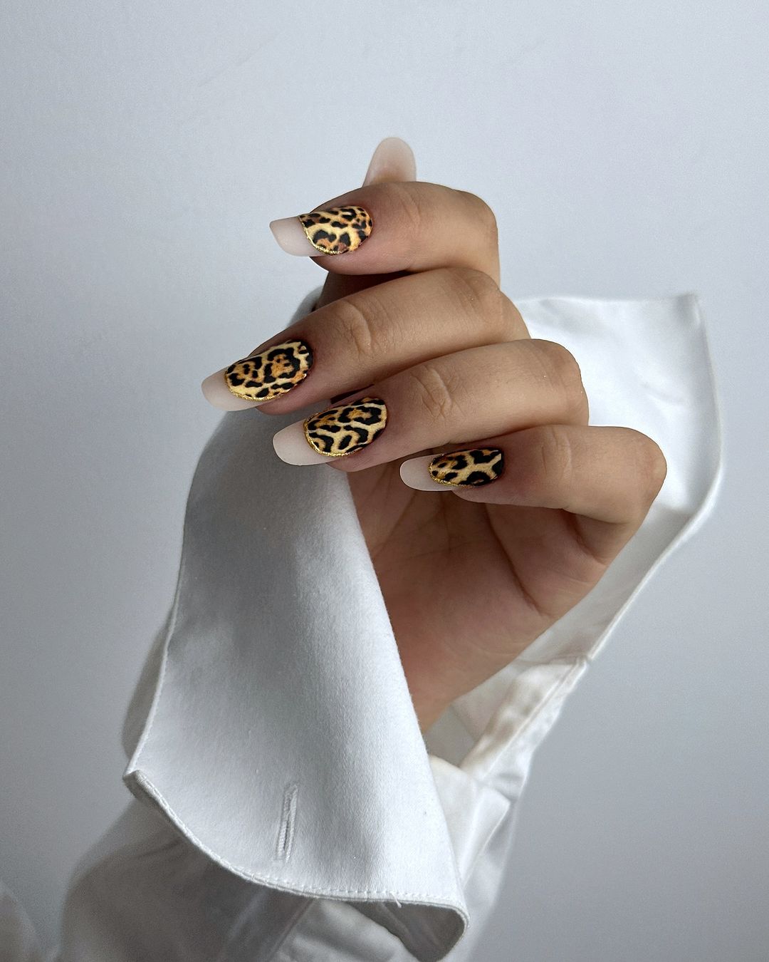 Bold leopard accent nails, chic manicure, Pinterest style