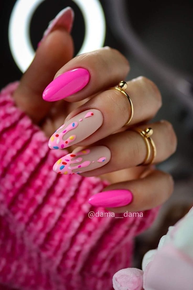 Sprinkle nails with neon accents, Pinterest fun.