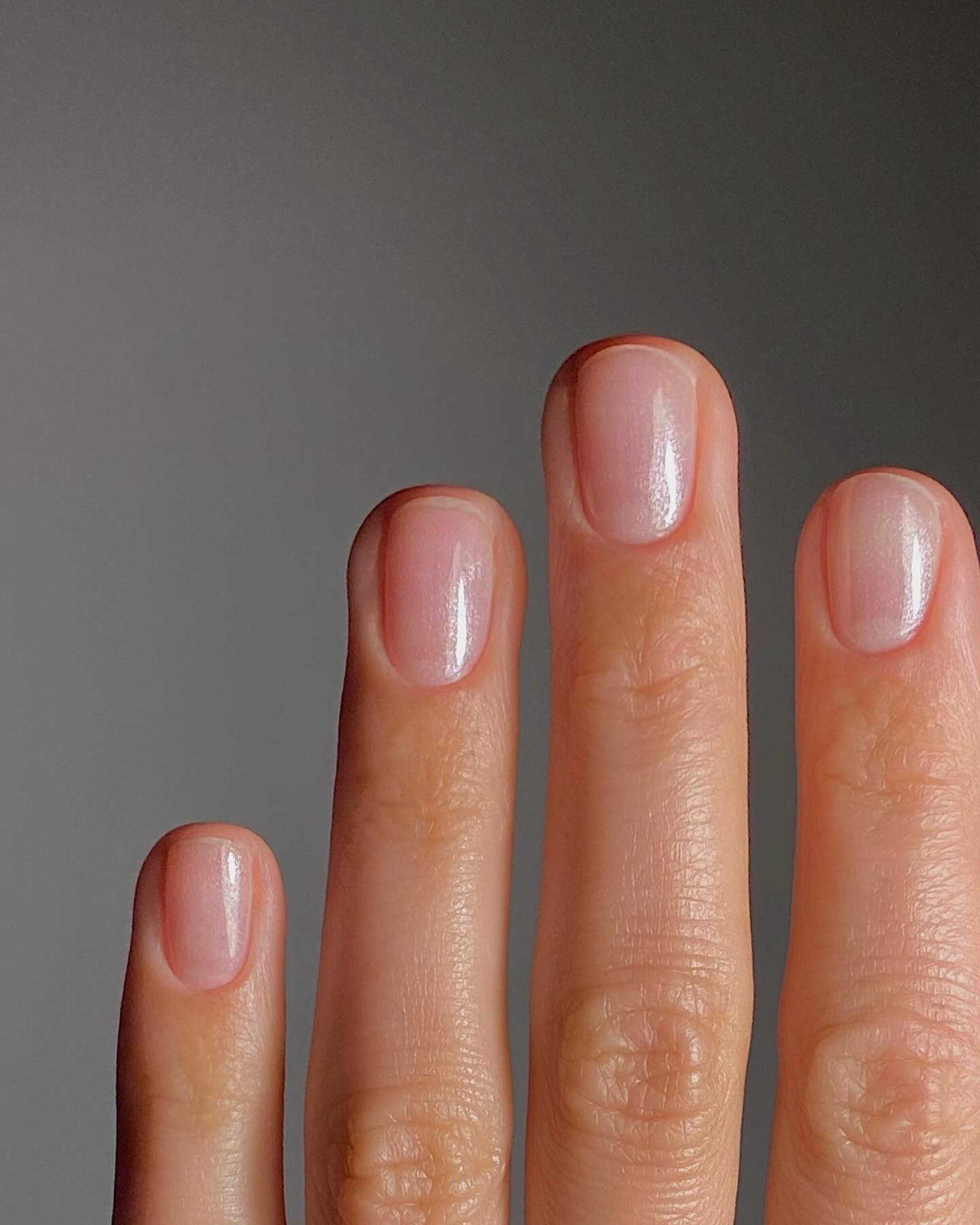 Sheer iridescent nails, Pinterest subtle nail art.