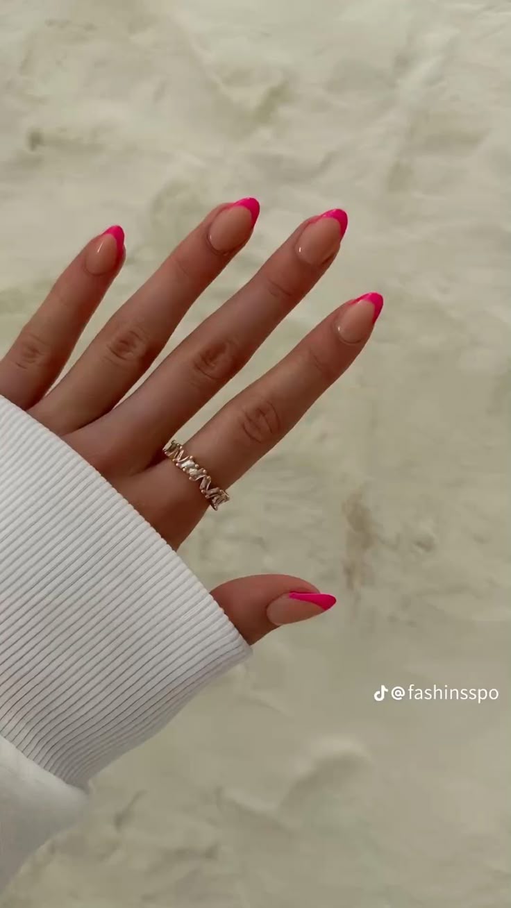 Vibrant tipped nails, perfect for bold vacation styles